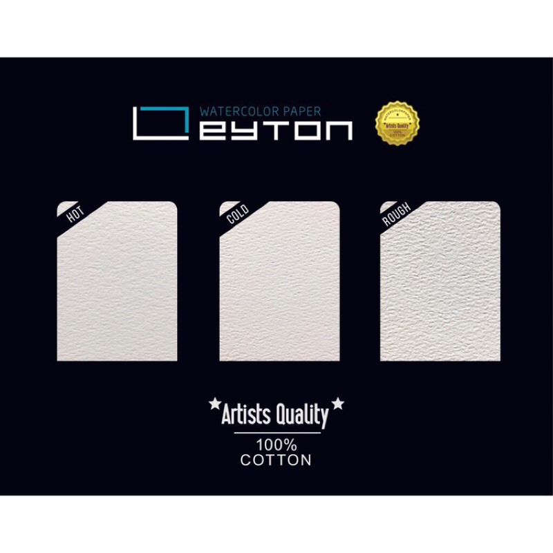 [Michi Art Store] Leyton 100% cotton - Giấy vẽ màu nước màu dạ màu chì 300gsm A4 A5