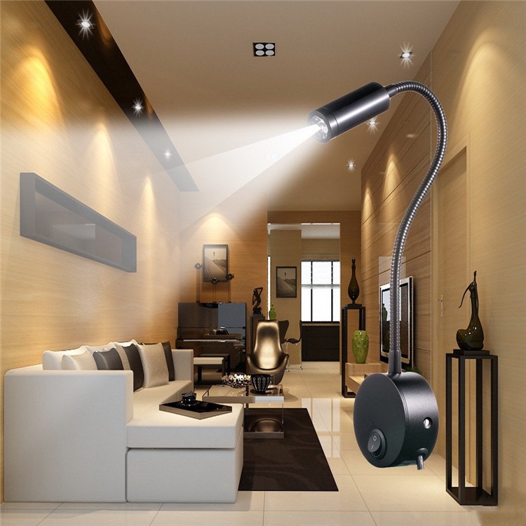 Đèn Đọc Sách Gắn Tường LED 3W - 220V, Đèn Rọi Trang Trí Khách Sạn