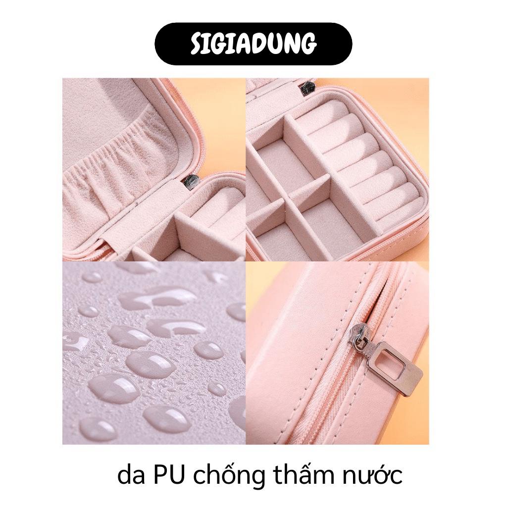 [SGD] Hộp Đựng ttrang Sức - Hộp Bảo Quản Dây Chuyền, Khuyên Tai, Nhẫn Bằng Da Pu 8861