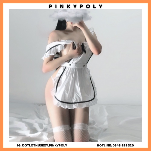 Set Cosplay Người Hầu , Cô Hầu gái sexy quyến rũ Mẫu Mới PinkyPoly CP13