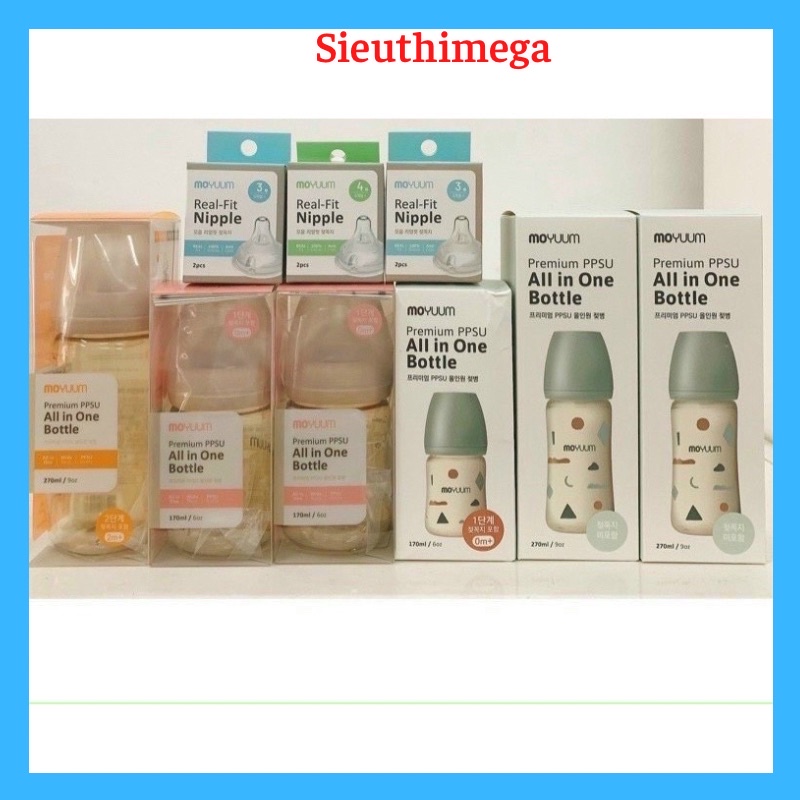 Bình sữa đầu mềm Moyuum Hàn Quốc 170ml/270ml