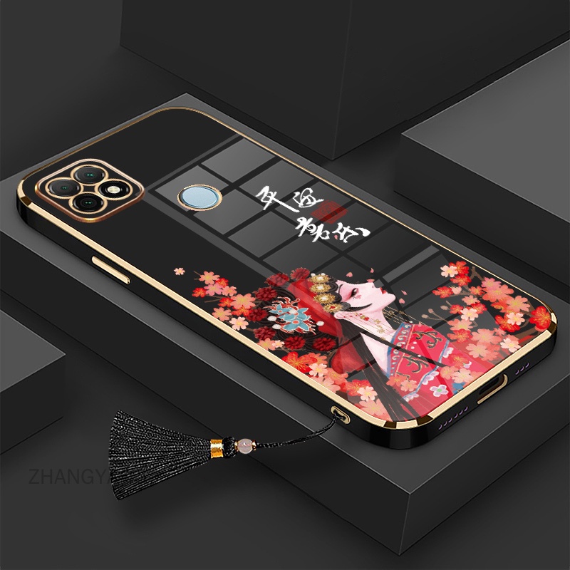 Ốp Điện Thoại TPU Silicone Mềm Mạ Điện Có Dây Đeo Cho Realme c25 c25s c12 c21y c25y c15