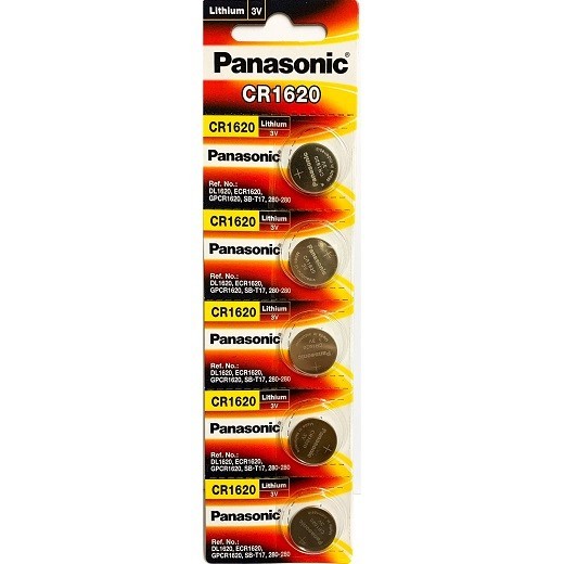 Pin CR1620 Panasonic 3V Lithium vỉ 5 viên