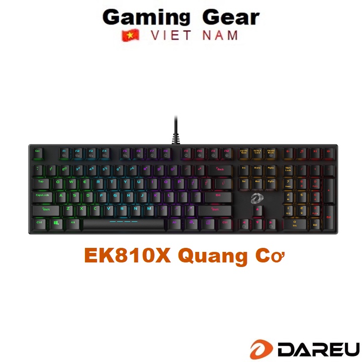 Bàn phím cơ Gaming DAREU EK810x (MULTI-LED, Blue/ Brown/ Red D switch)