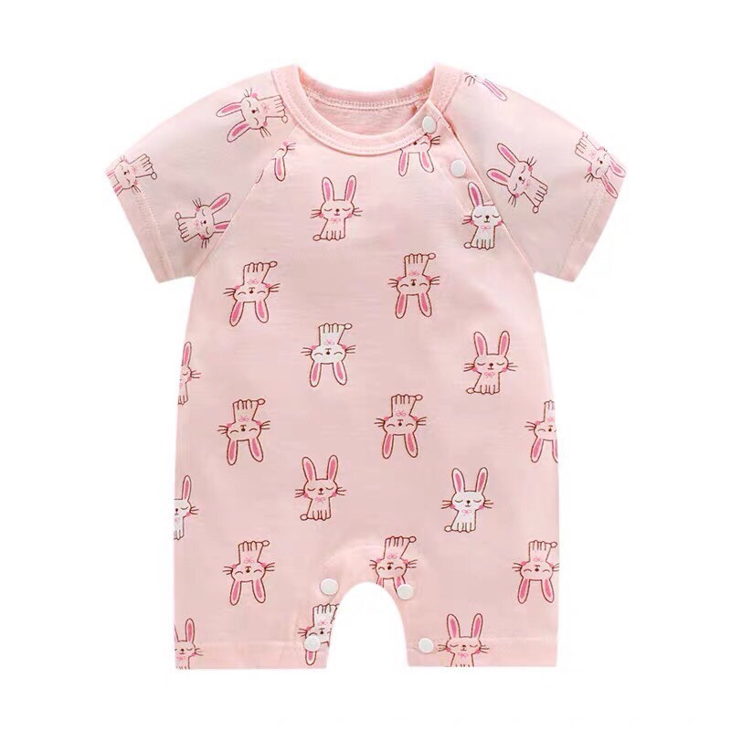 Bodysuit cộc cotton cho bé trai bé gái mùa hè, body cho bé