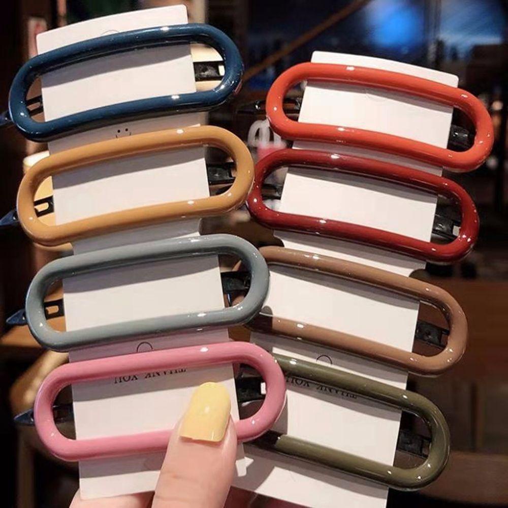 Kẹp Tóc Hình Oval Màu Sắc Ngọt Ngào Dễ Thương Cho Nữ