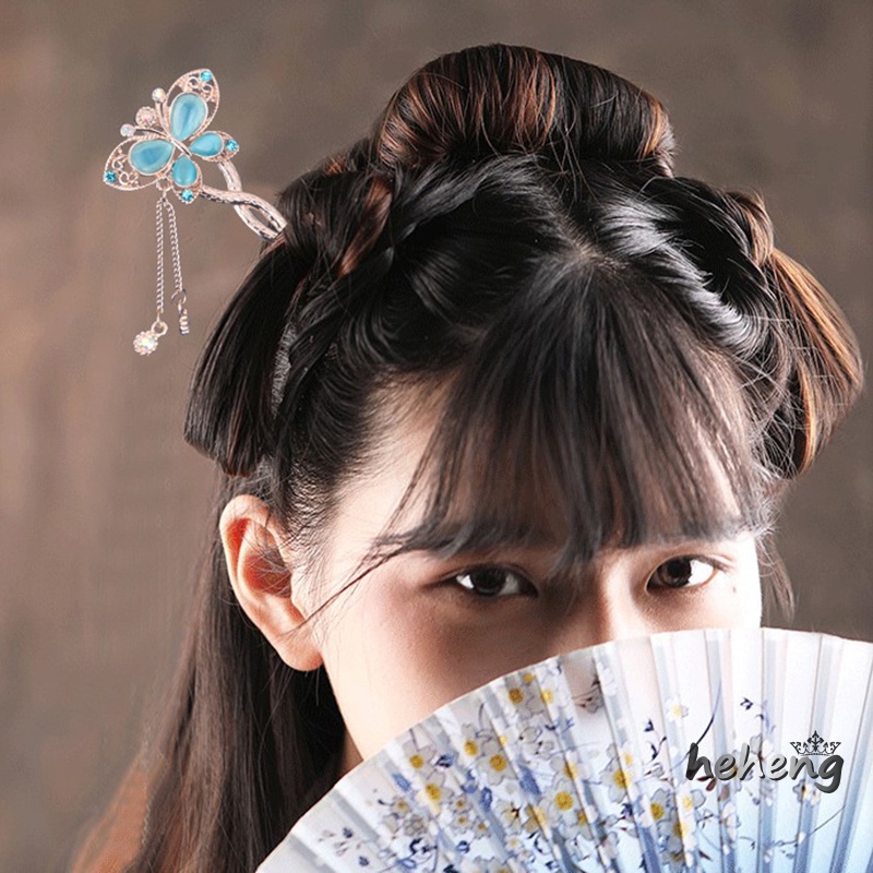 Trâm Cài Tóc Hợp Kim Đính Ngọc Trai Phối Tua Rua Phong Cách Trung Hoa Cổ Điển Cho Cô Dâu