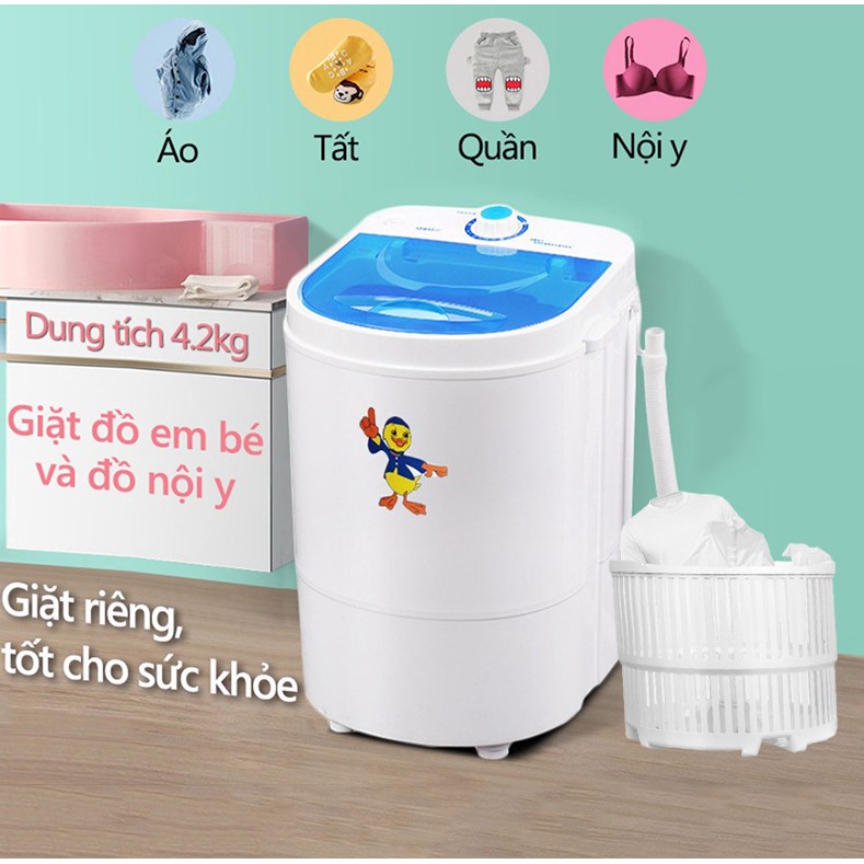 Máy giặt mini giặt đồ cho bé, quần áo trắng giày dép đồ nhỏ đa năng