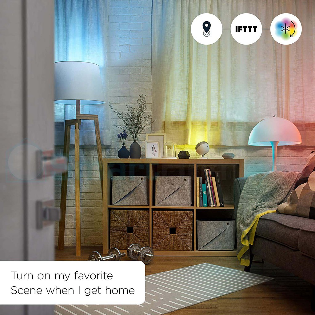 Đèn LED dây Philips WiZ Lightstrip Starter Kit 2m - đèn 16 triệu màu, dễ uốn cong, tương thích với Google Home và Alexa
