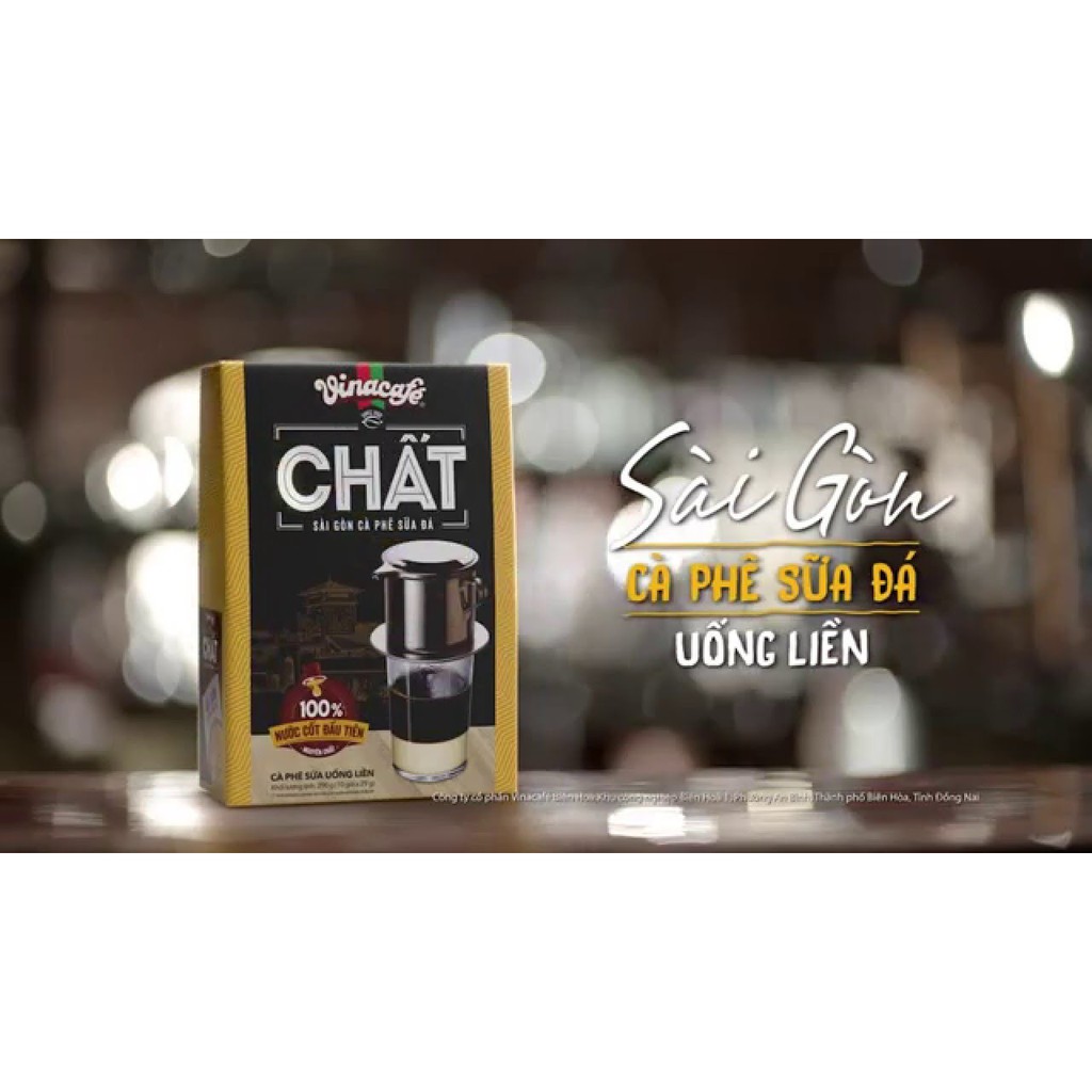 Vinacafe Chất - Sài Gòn Cà Phê Sữa Đá Hộp 10 Gói x 29G