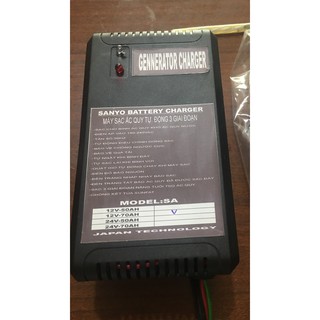 sạc ắc quy tự động sanyo 12v 50ah Nhật Bản tự ngắt