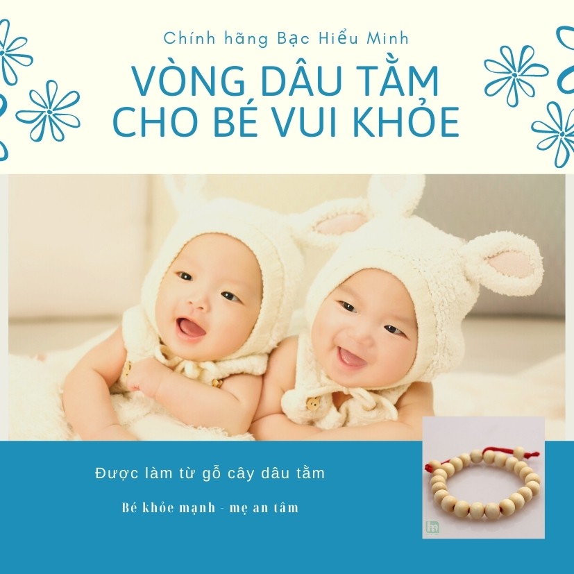 Vòng tay dâu tằm BẠC HIỂU MINH LTE054 dâu tằm thật kết hợp bi bạc thật không gây dị ứng