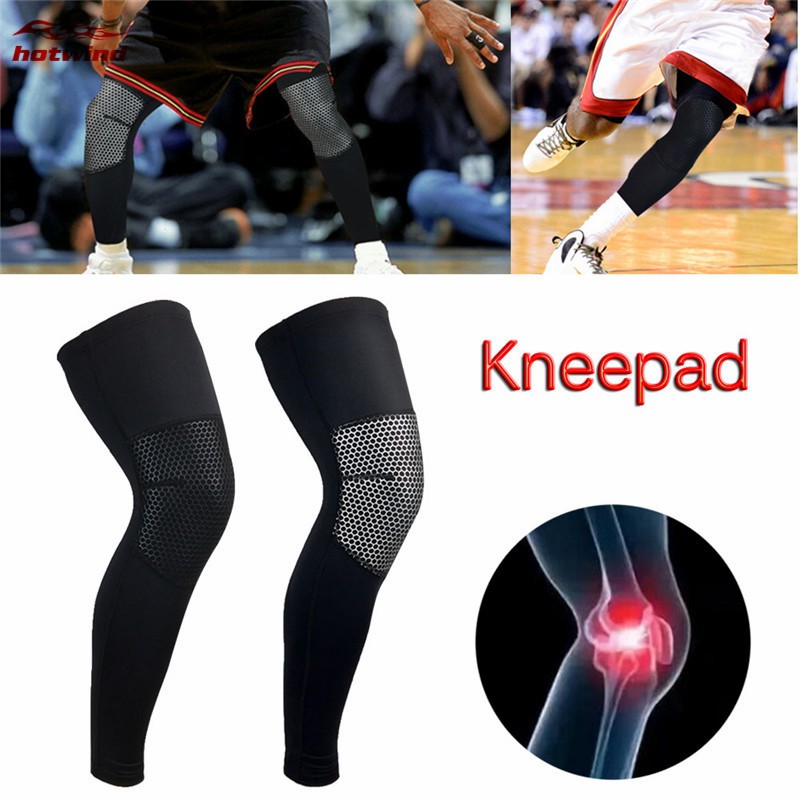 HW Knee Pad Support Honeycomb Crashproof Basketball Knee Brace Compression Leg Sleeves Kneepad