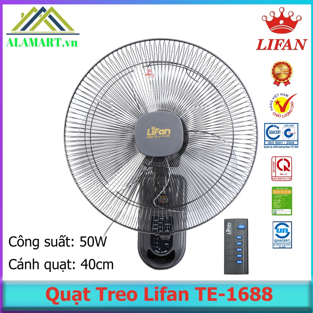 remote quạt treo trường lifan te-1688 , te-1689