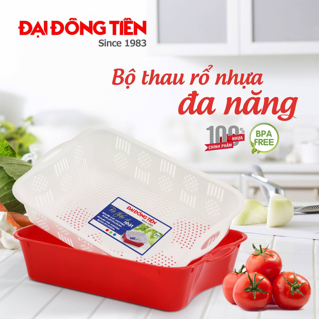 Bộ Thau Rổ Nhật Trung Đại Đồng Tiến C1148-J1148