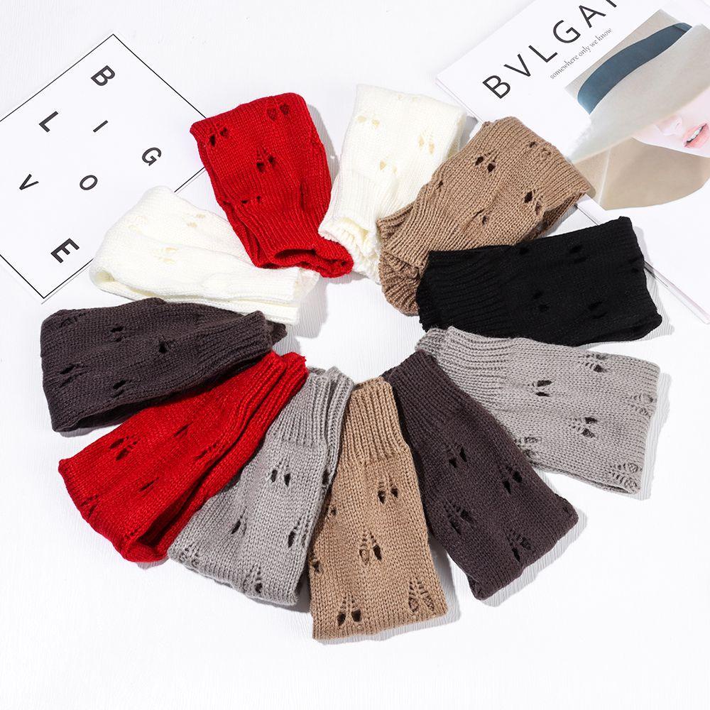 OKDEALS Găng Tay Len Dài Hở Ngón Cho Nữ