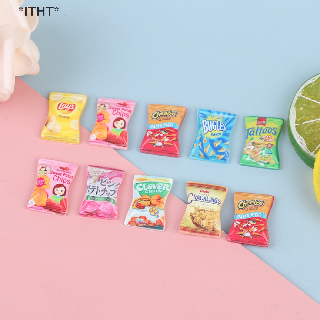 Bộ 10 mô hình kẹo 1: 12 1: 6 trang trí nhà búp bê xinh xắn