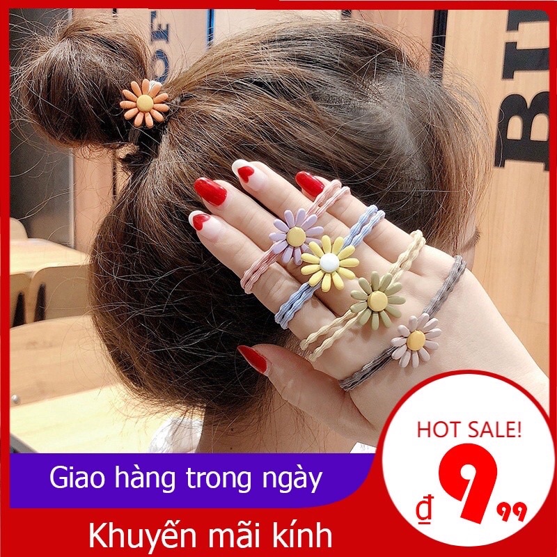 Dây Cột Tóc Bông Hoa Thời Trang 2020 Xinh Xắn Cho Nữ Daisy buộc tóc Phụ kiện tóc Dây buộc tóc Ruy băng Scrunchies