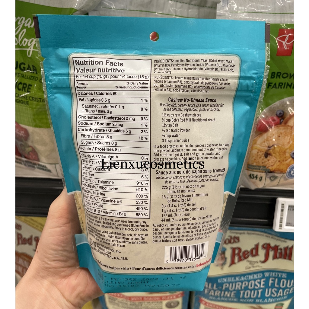 Men dinh dưỡng- Nutritional yeast Bob’s Red Mill 142g; Hsd 2025