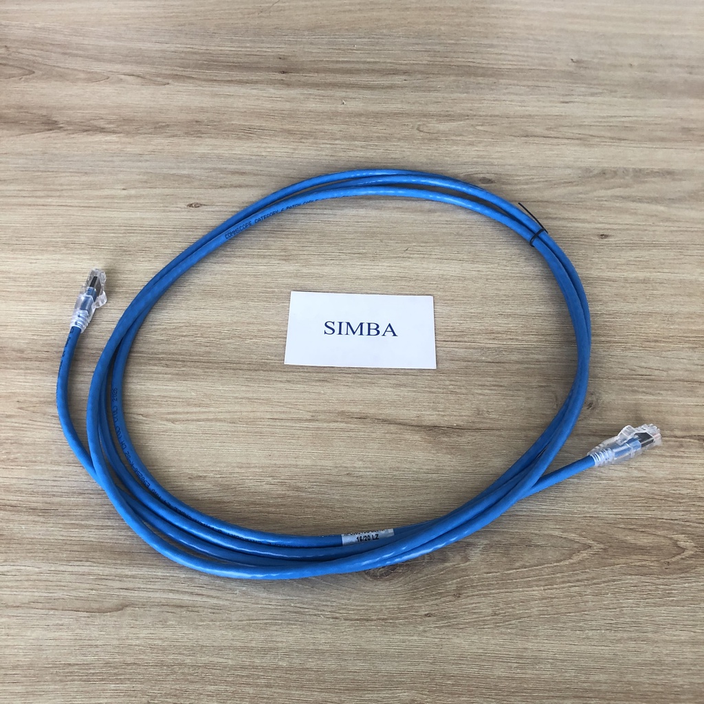 1 sợi Cáp mạng Cat6/ Dây nhảy mạng CAT6, dài 3met, màu blue, 2 đầu đúc, Commscope AMP  chính hãng, PN: NPC06UVDB-BL010F