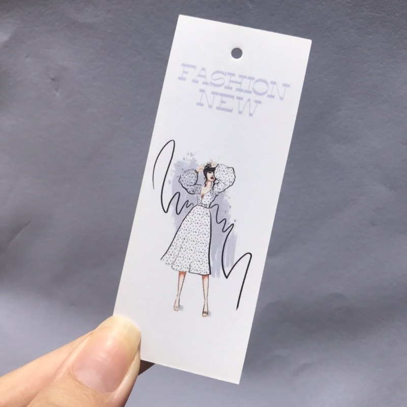 NHÃN MÁC TAG QUẦN ÁO giúp nâng cao thương hiệu quần áo - Giấy bìa cứng cán màng sang trọng 100 cái mẫu 03