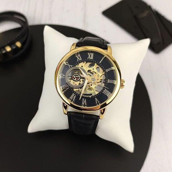 Đồng Hồ Cơ Nam Lộ Máy Chính Hãng Forsining F11 TD4 Dây Da Thời Trang Cao Cấp Đẹp Giá Rẻ