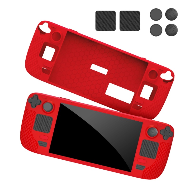 Vỏ Bọc Bằng Silicon Cho Máy Chơi Game Hơi Nước Kèm 4 Nắp Đậy Tiện Dụng