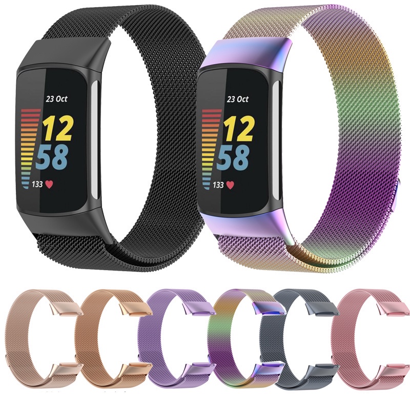 Dây đeo inox Milanese cho đồng hồ thông minh Fitbit Charge 5