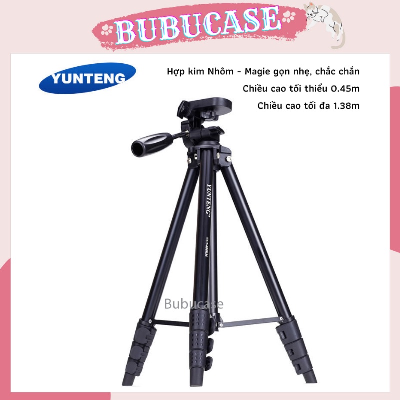 Giá đỡ Điện thoại / Máy ảnh / Tripod Yunteng 680 chất liệu nhôm cao cấp linh hoạt tối đa