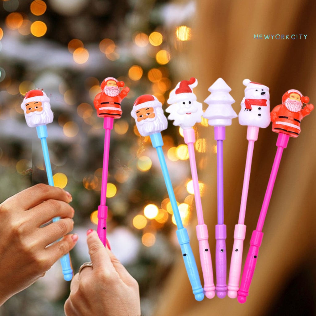 Gậy Phát Sáng Ba Tốc Độ Nhỏ Gọn Trang Trí Giáng Sinh Lấp Lánh Cho Bé Trai Và Bé Gái