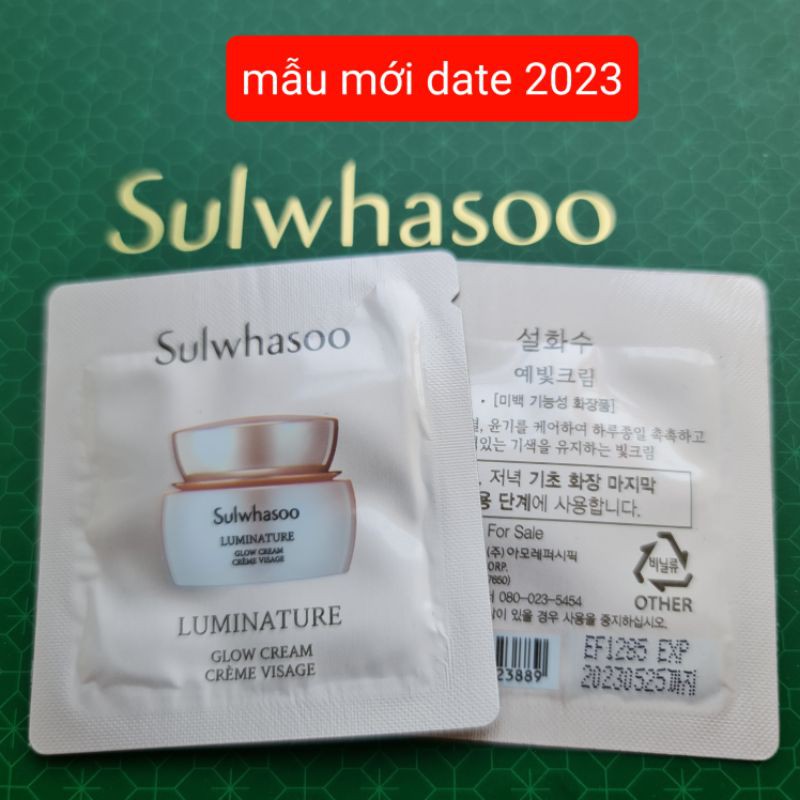 Kem dưỡng trắng da căng bóng Sulwhasoo Luminature Glow cream (1ml)