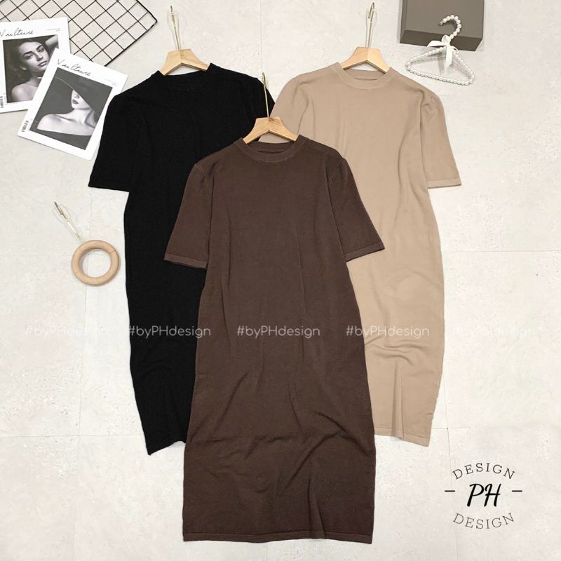 Váy len suông lông thỏ hàng QCL1