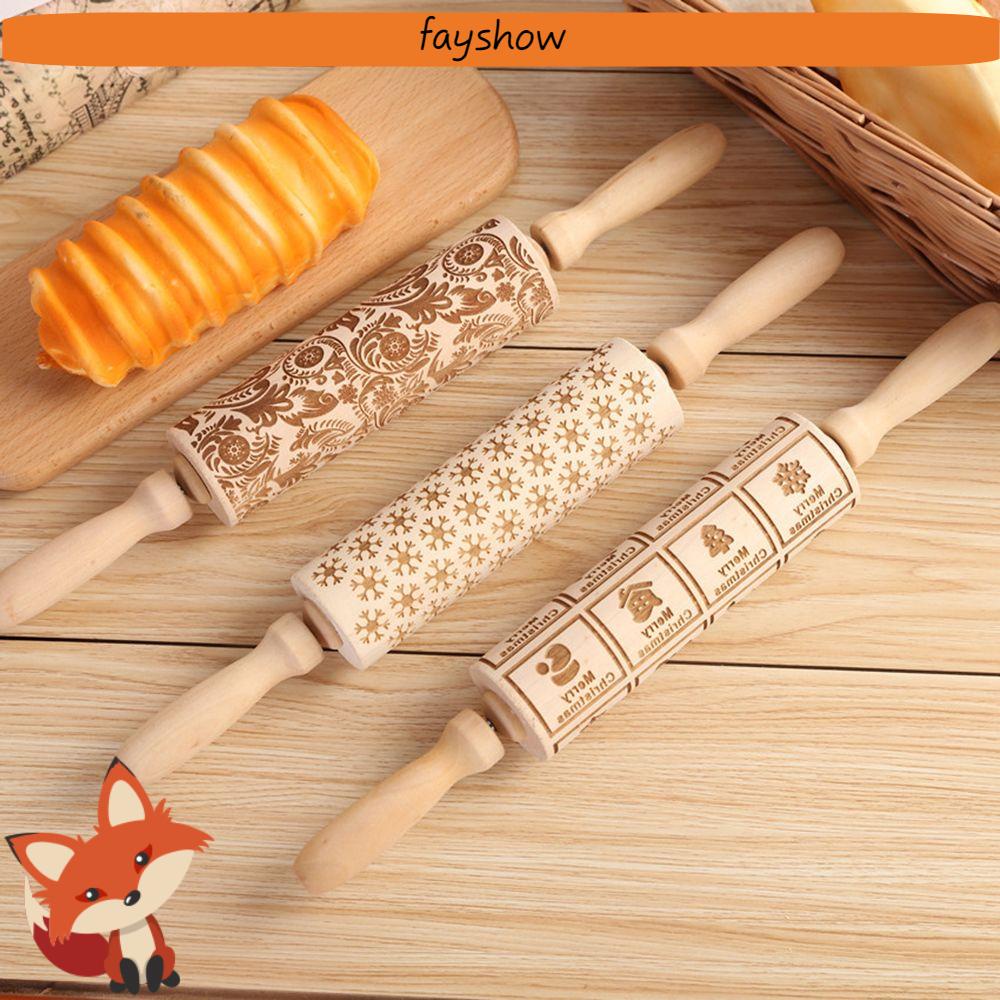 Cây Lăn Bột Làm Bánh Họa Tiết Giáng Sinh 3D Cho Người Lớn Và Trẻ Em