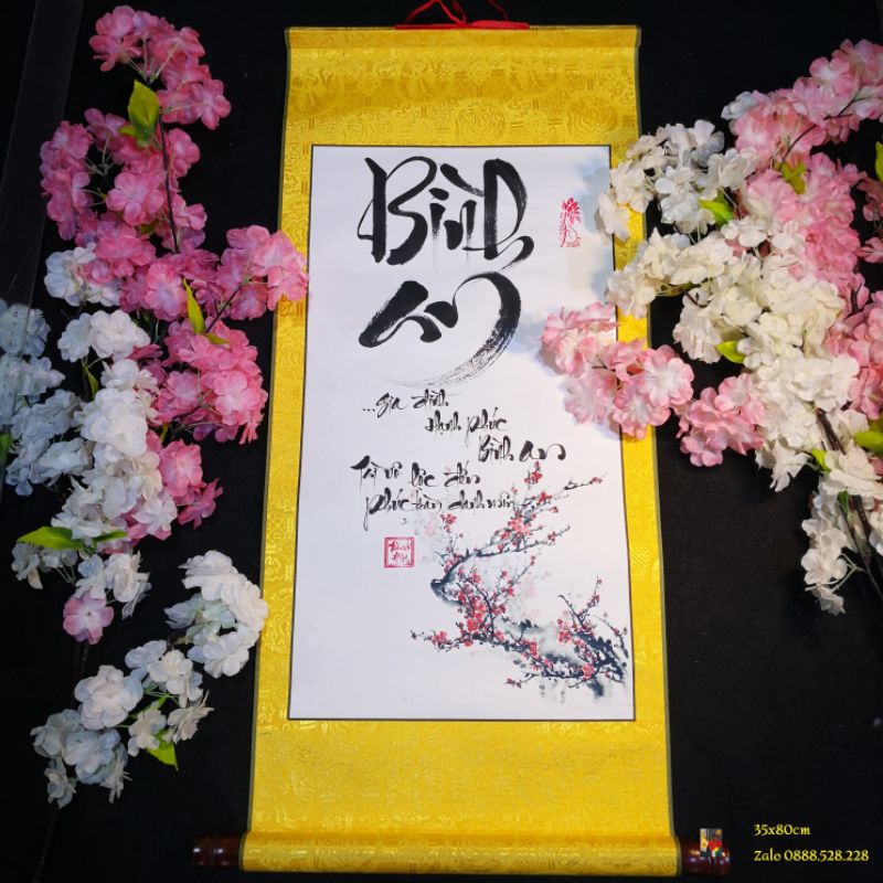 Tranh thư pháp chữ Bình An