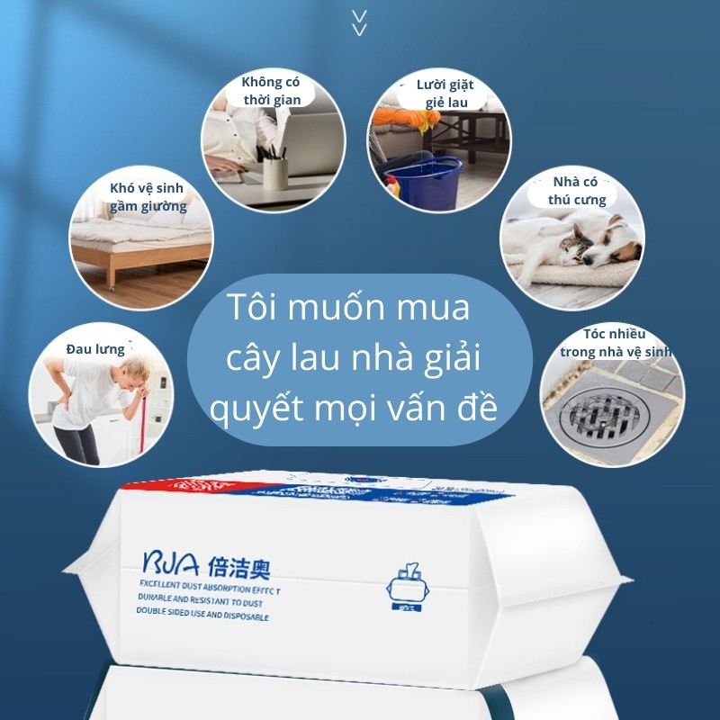 Cây Lau Nhà Khăn Tĩnh Điện Hút Bụi Tóc Và Loại Bỏ Mọi Bụi Bẩn Và Vết Dơ Cứng Đầu