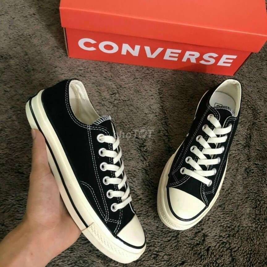 Giày Thể Thao Nam Nữ, Giày 𝐂𝐎𝐍𝐕𝐄𝐑𝐒𝐄 CV 1970s Cổ Thấp Vải Đen Cao Cấp Thời Trang Học Sinh Sinh Viên Giá Rẻ Phong Cách Hàn
