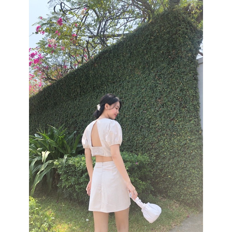 Chân váy linen xẻ tà trước GEMMA SKIRT | BigBuy360 - bigbuy360.vn
