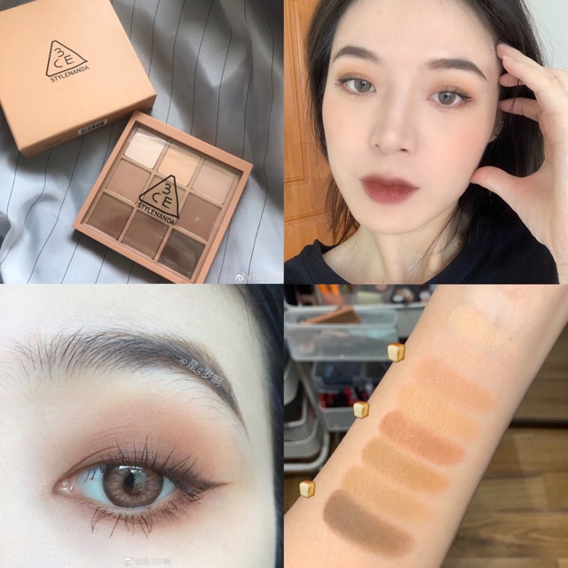 Phấn Mắt 3CE Multi Eye Color 9 ô- Dear nude _ Smoother