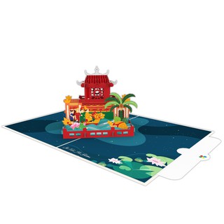 Thiệp 3D pop up Rối Nước