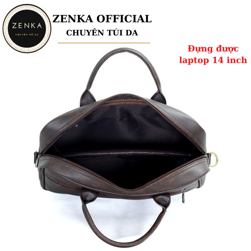Túi đựng laptop, cặp da công sở Zenka nhiều ngăn sang trọng và lịch lãm