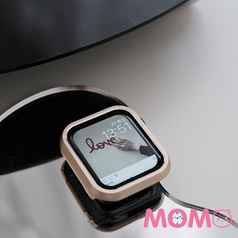 Ốp khung kim loại bảo vệ đồng hồ apple watch 7 SE 6 5 4 3 2 1 41mm 45mm 42mm 38mm 40mm 44mm