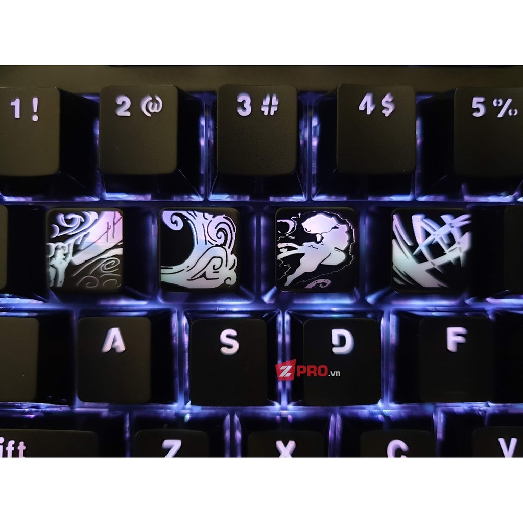 Bộ Keycap Liên Minh Huyền Thoại Yasuo 4 Phím (Dùng gắn cho bàn phím cơ)