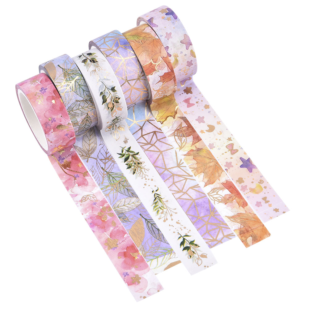 Cuộn băng keo hình bông hoa dán trang trí thủ công DIY