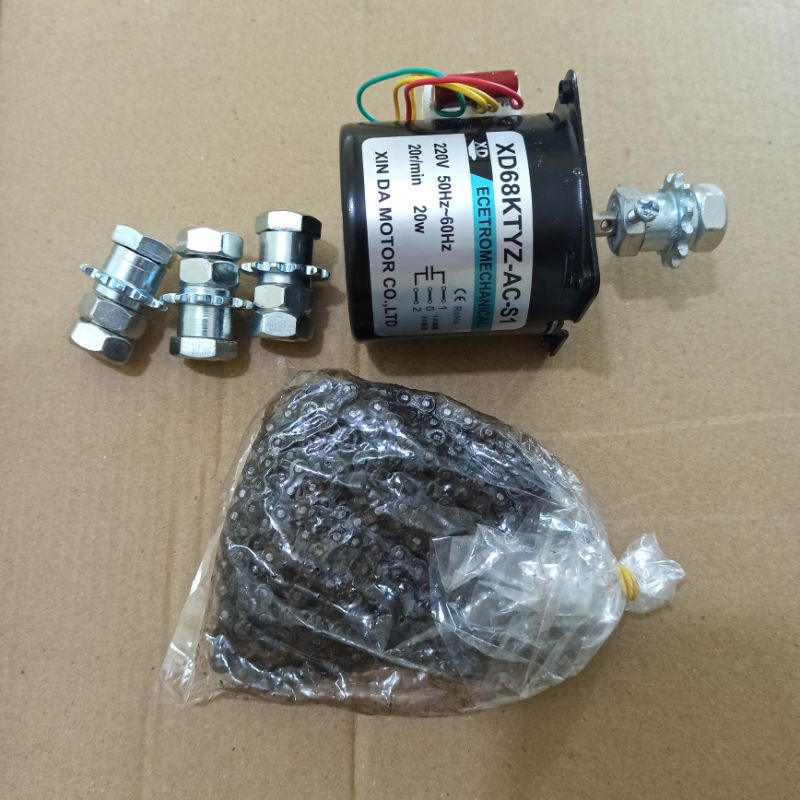 Mô Tơ Giảm Tốc 220v 20w Chọn Bộ Chế Máy Nướng 8 xiên đơn