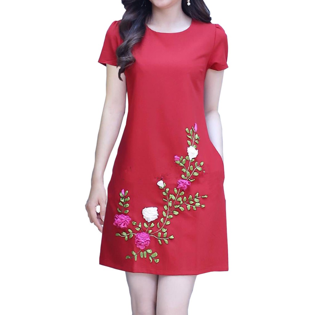 ĐẦM SUÔNG IN HOA THỜI TRANG NỮ | BigBuy360 - bigbuy360.vn