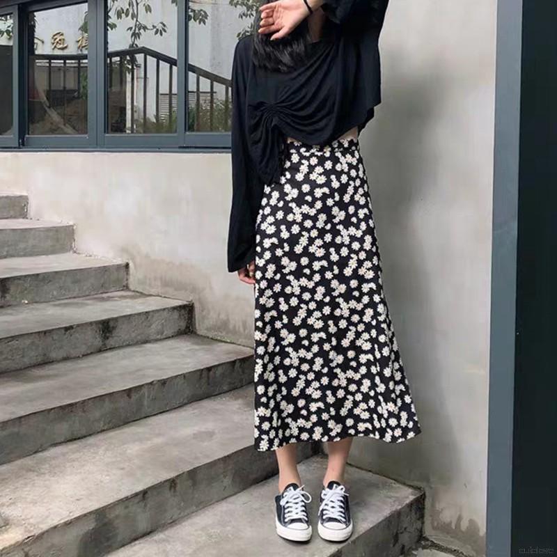 Chân Váy Dài Họa Tiết Hoa Nữ Tính