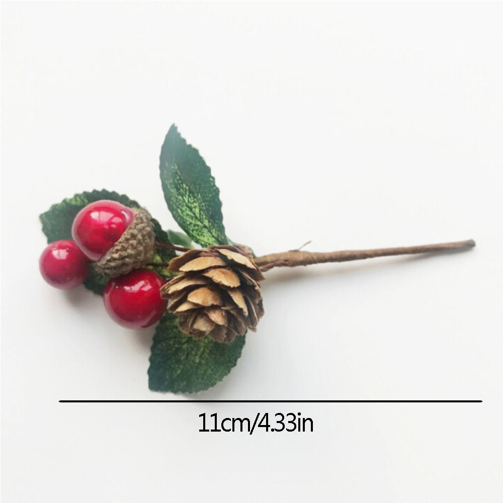 5 Cành thông quả mọng nhân tạo chất lượng cao trang trí giáng sinh DIY