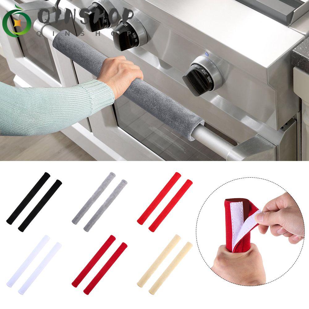Set 2 Vỏ Bọc Tay Nắm Cửa Tủ Lạnh Bằng Vải Nhung Mềm Chống Tĩnh Điện Giữ Ấm Màu Vàng/Đ