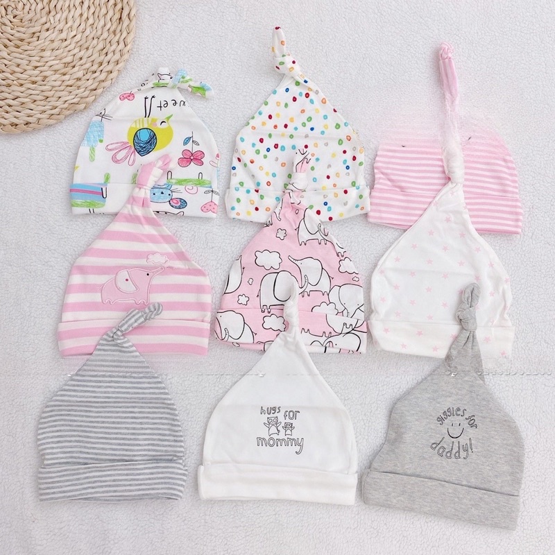 Set Mũ Củ Tỏi Mom Care Cho Bé Trai/Gái Set 3