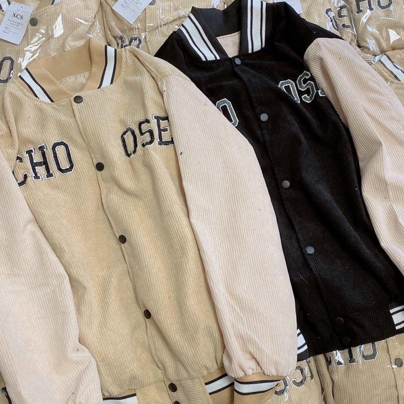 [Hàng sẵn] ÁO KHOÁC BOMBER CHOOSE DÁNG RỘNG UNISEX NAM NỮ
